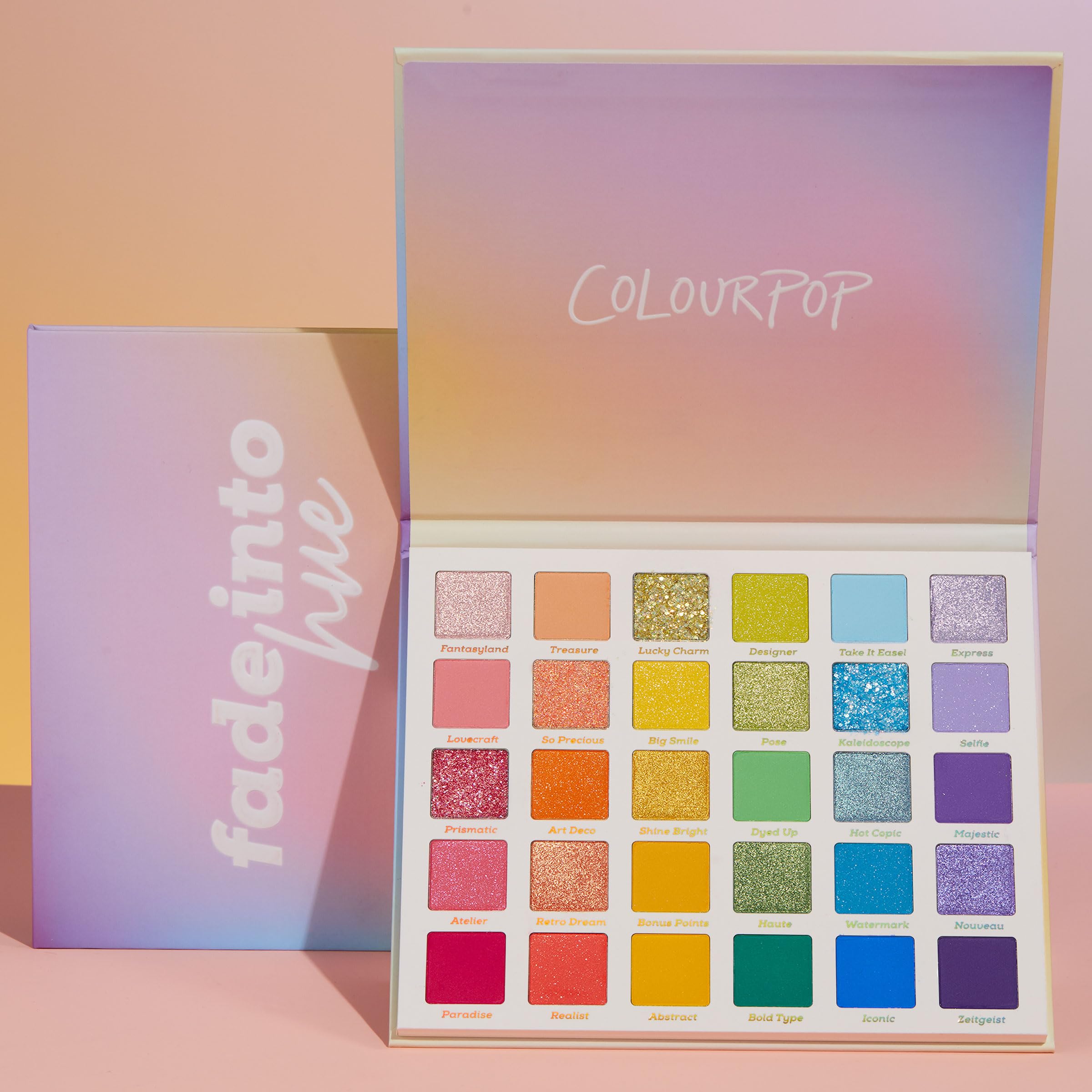 ColourPop Fade Into Hue cruelty-free badge highlights ethical, trend-forward beauty.