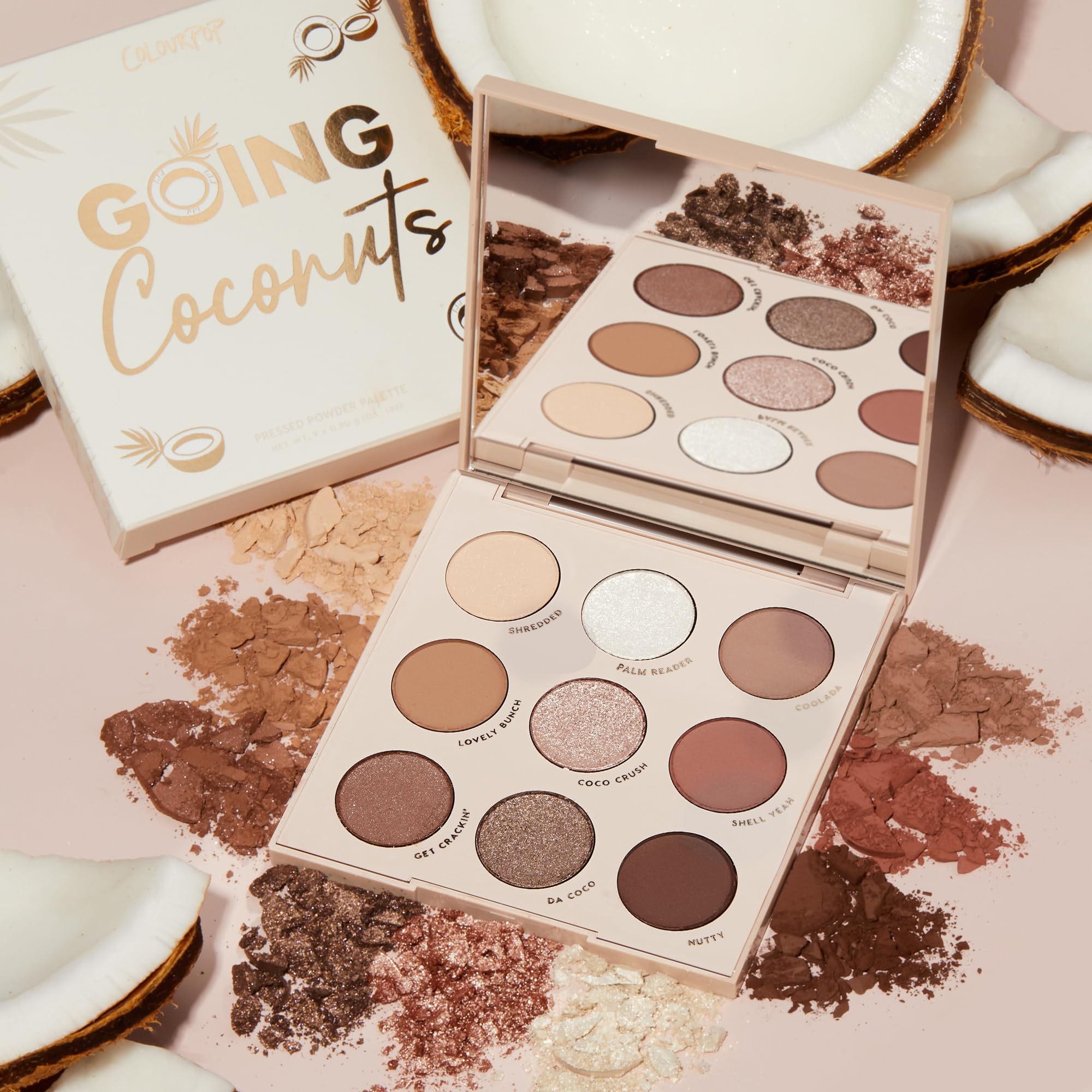 ColourPop Going Coconuts metallic accents add subtle drama for evenings.