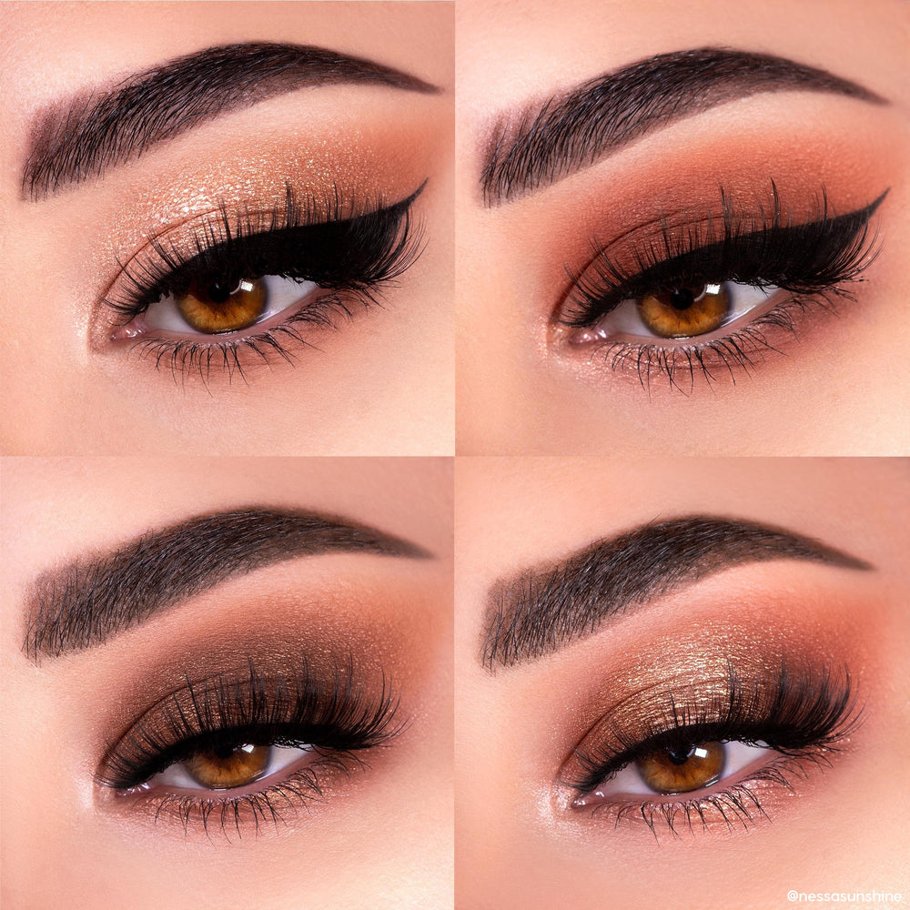 ColourPop Nude Mood metallic shade shot adds a subtle glow for night-ready looks.