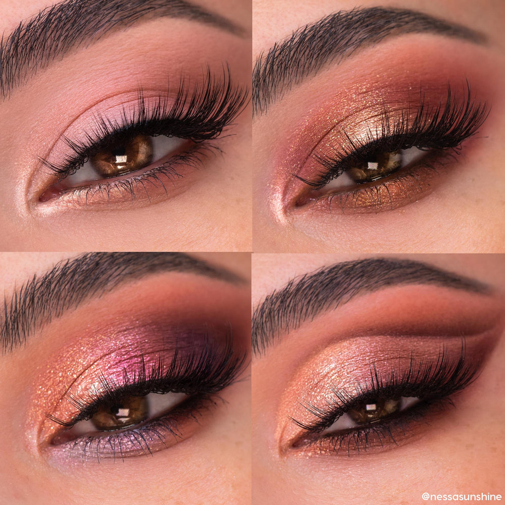 ColourPop Rosé Eyeshadow Palette brushes enhance color payoff and blending.