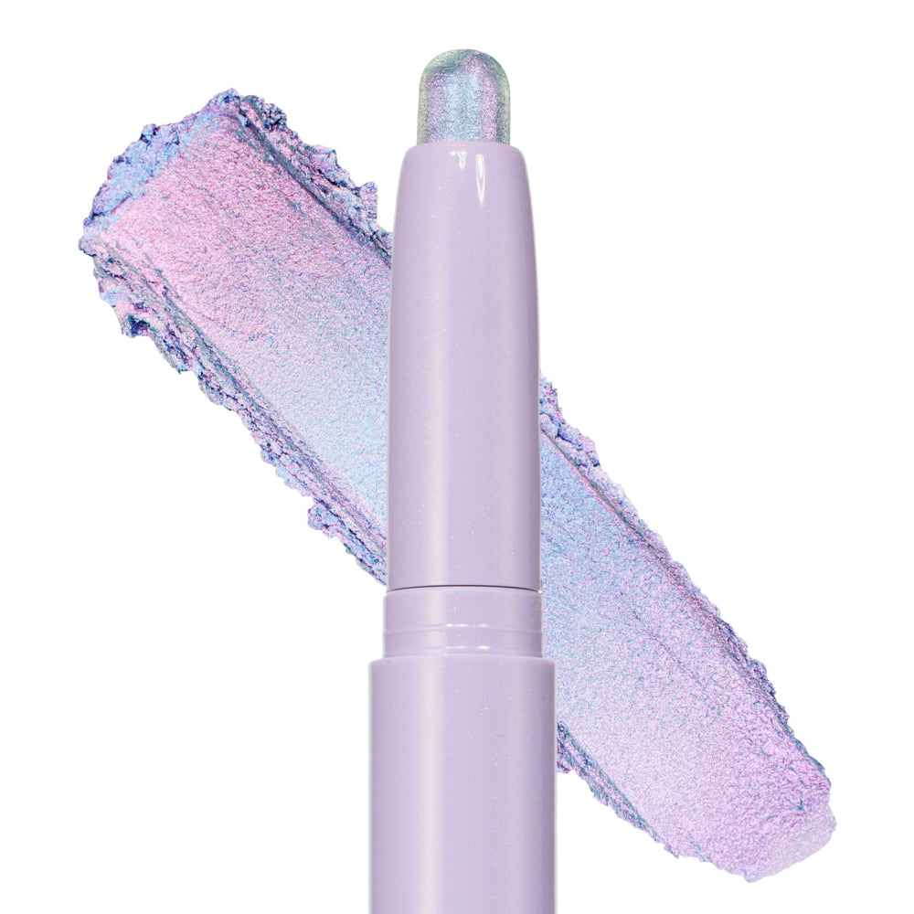 ColourPop Shadow Stix cotton candy swatch showing vibrant color payoff