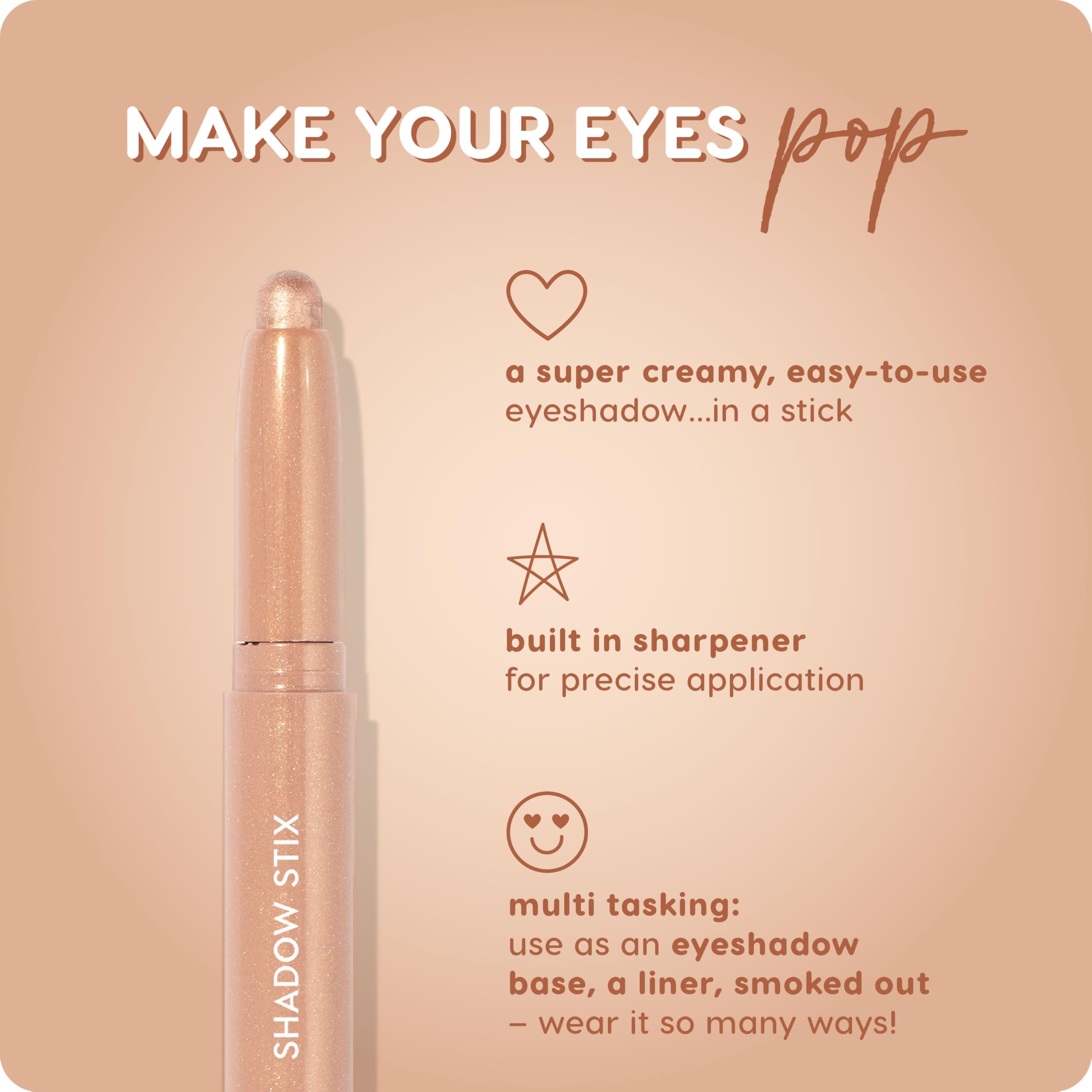 ColourPop Shadow Stix Honey BB precision tip close-up for controlled liner