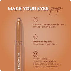 ColourPop Shadow Stix works as shadow, base, or liner for versatile eye looks.