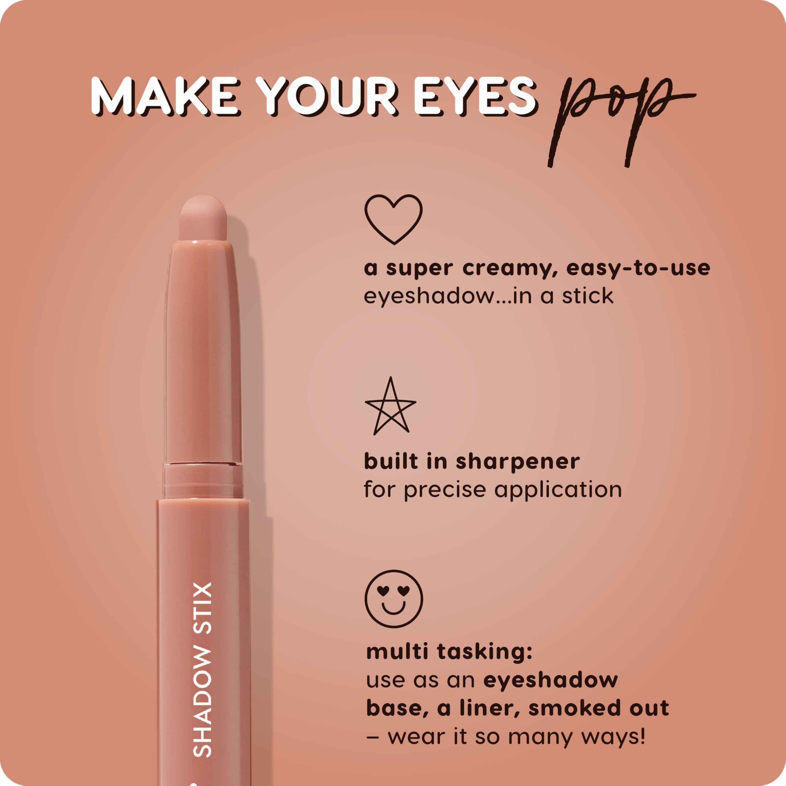 Multi-use formula works as shadow, base, or liner.