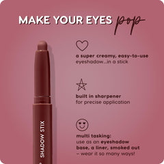 ColourPop Shadow Stix Plum Tart glides on for effortless daily wear.