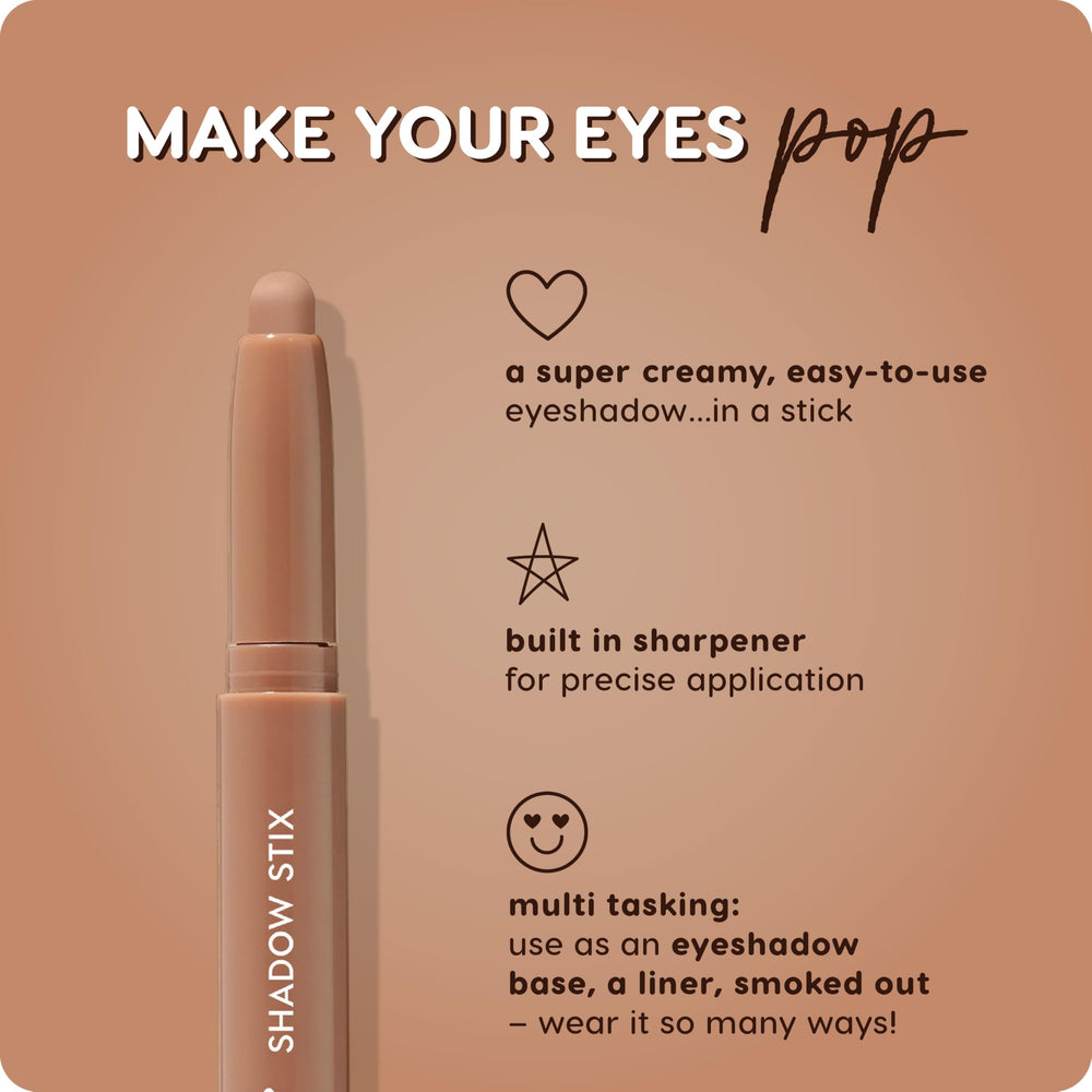 ColourPop Shadow Stix swatch for a smudge-free smoked-out look.