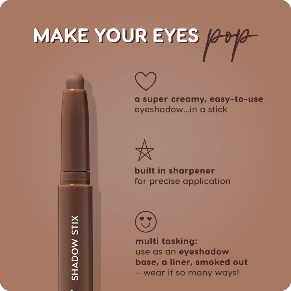 ColourPop Shadow Stix Walnut Ave built-in sharpener enables precise tip for detailing.