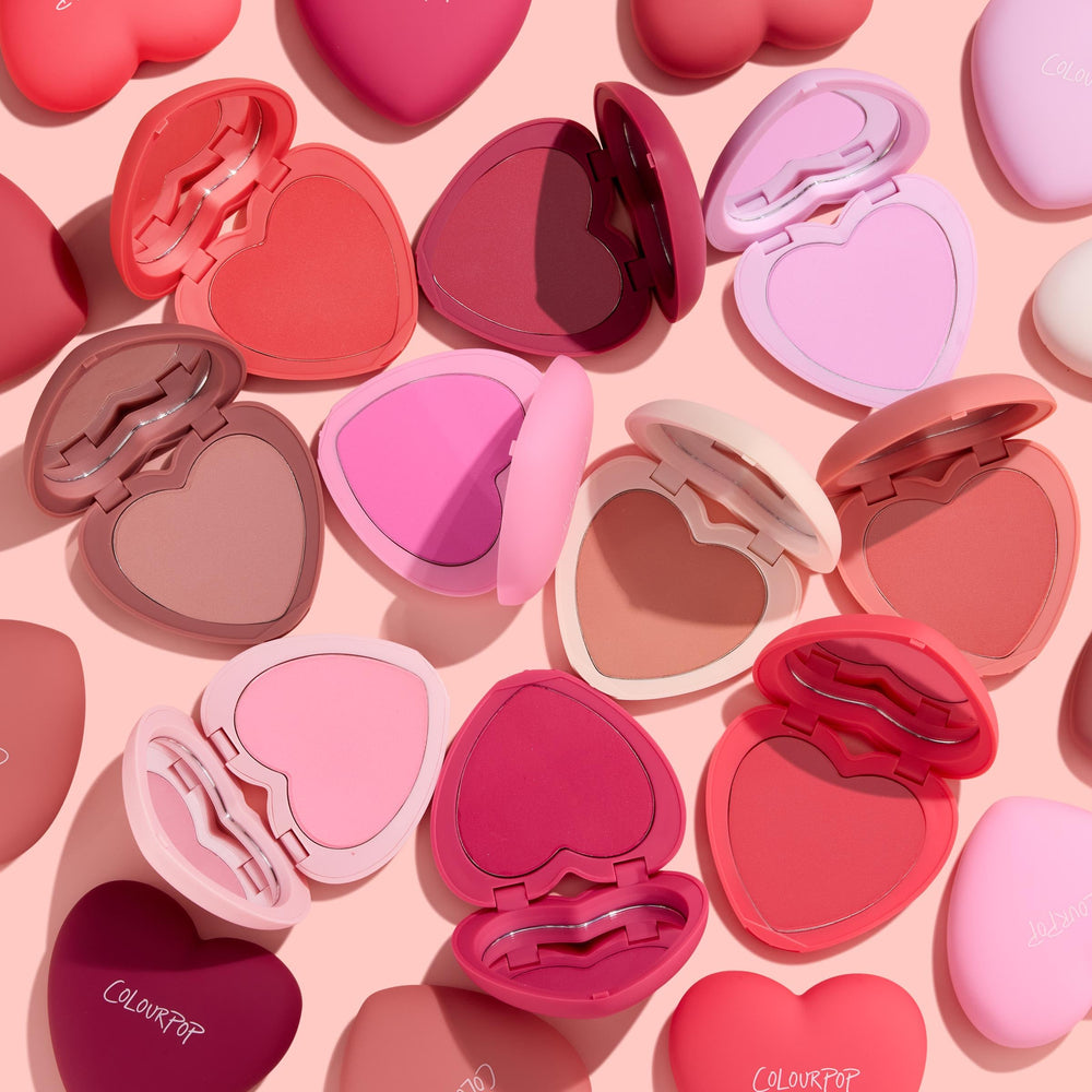 ColourPop Silky Powder Blush Sweetheart heart packaging adds playful charm.