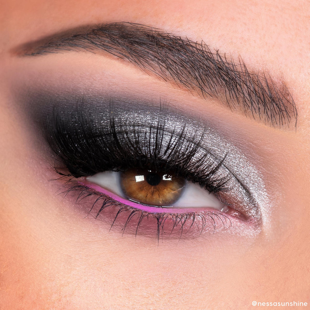 Close-up of Stone Cold Fox palette with angled brush ready for precision