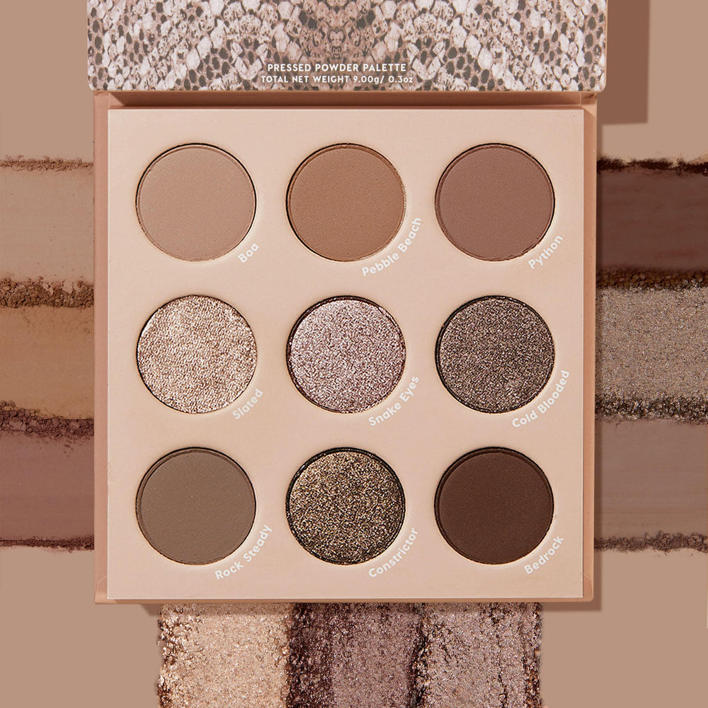 ColourPop That's Taupe swatches display metallic and matte finishes for easy shade preview.