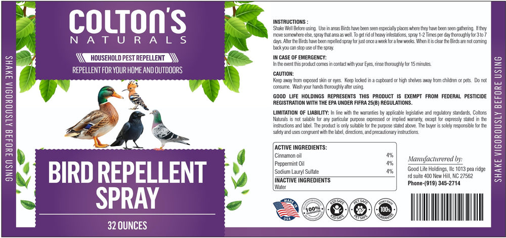 Colton's Naturals label close-up highlighting USA-made quality