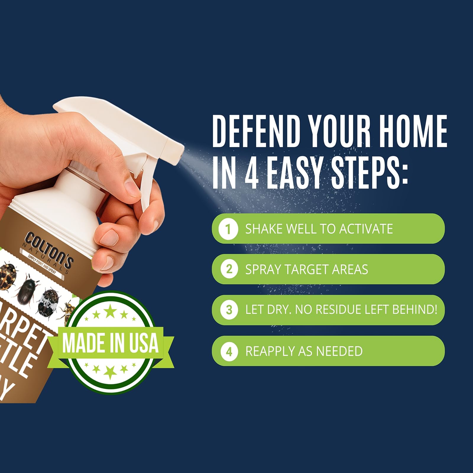Colton's Naturals ready-to-use spray requires no mixing.