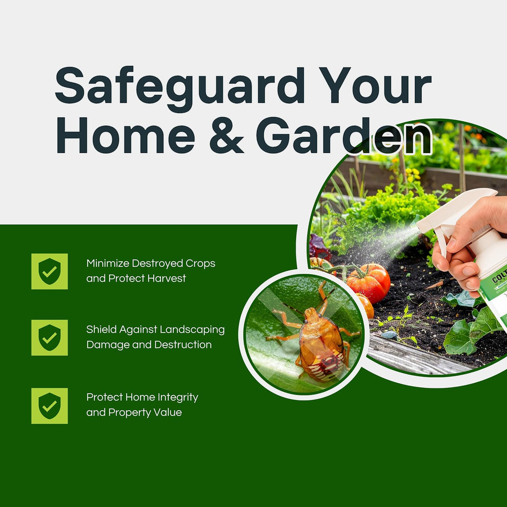 Colton's Naturals spray near barn and garage for ongoing protection.