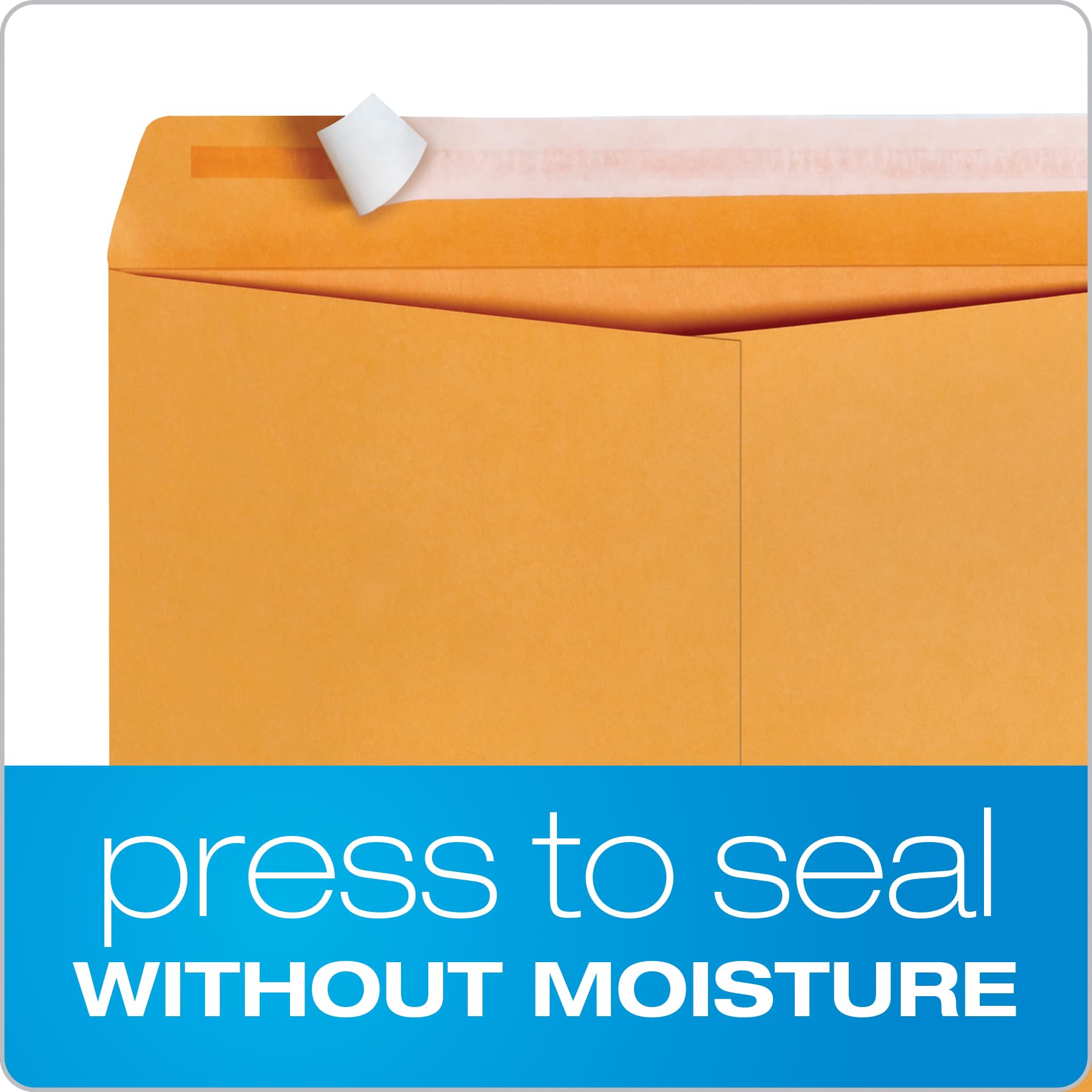 Columbian self-seal closure visible for quick, mess-free sealing.
