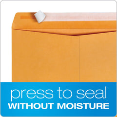 Columbian self-seal closure visible for quick, mess-free sealing.