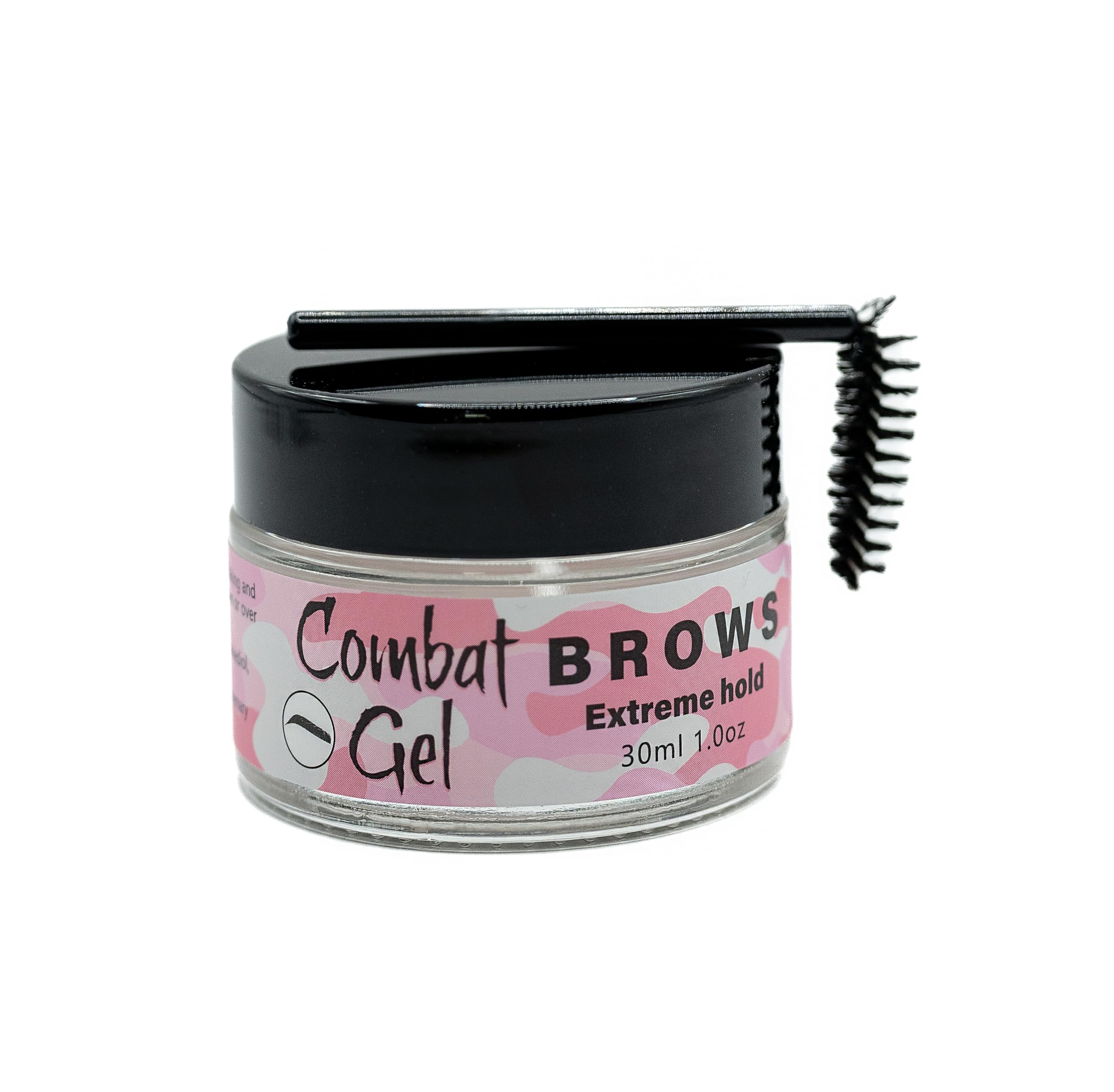 Combat Gel brow brush detail highlights even texture and clean application.