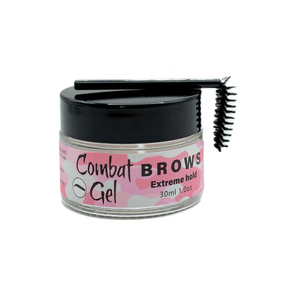 Combat Gel brow brush detail highlights even texture and clean application.