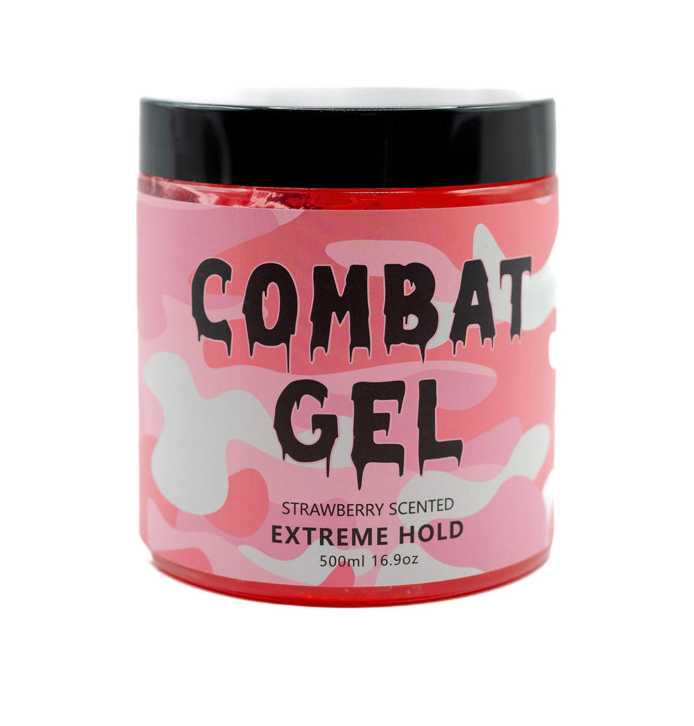Combat Gel extreme hold close-up showing smooth texture for defined edges.