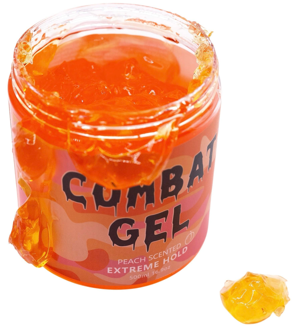 Applying Combat Gel creates a slick look with defined edges.