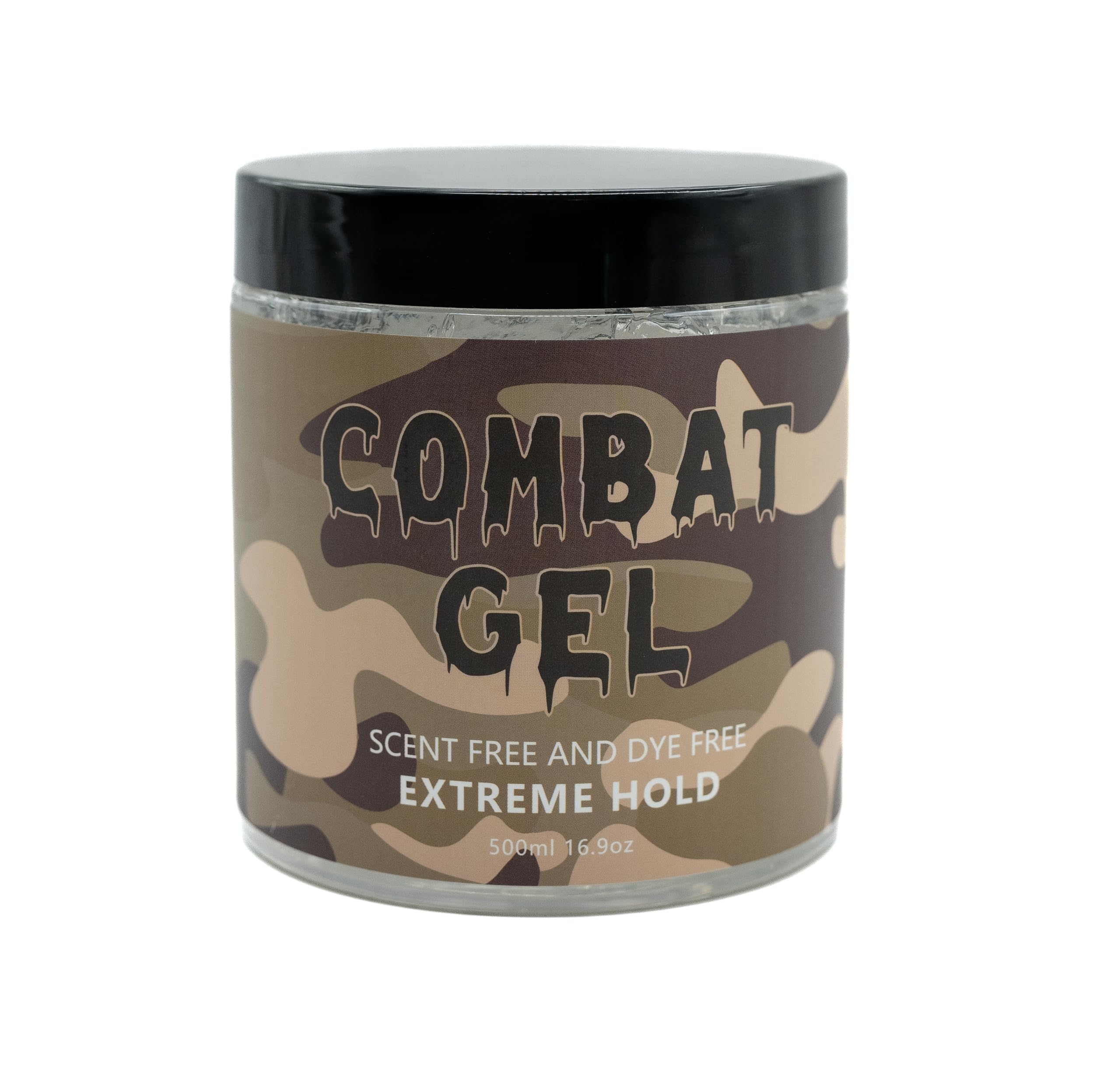 Combat Gel laid edges image shows sleek finish with strong hold.