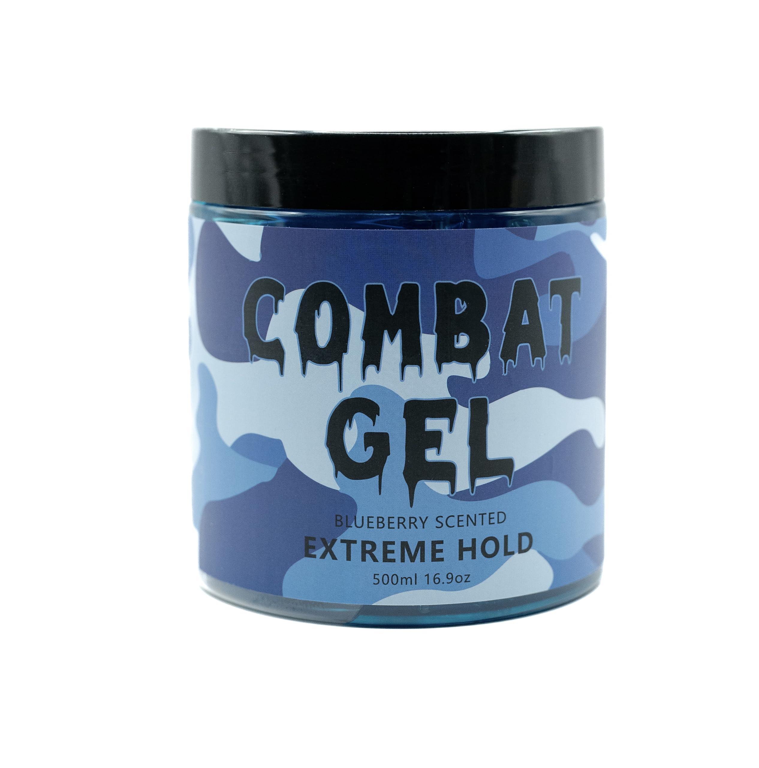 Combat Gel slick-look application showing smooth styling results