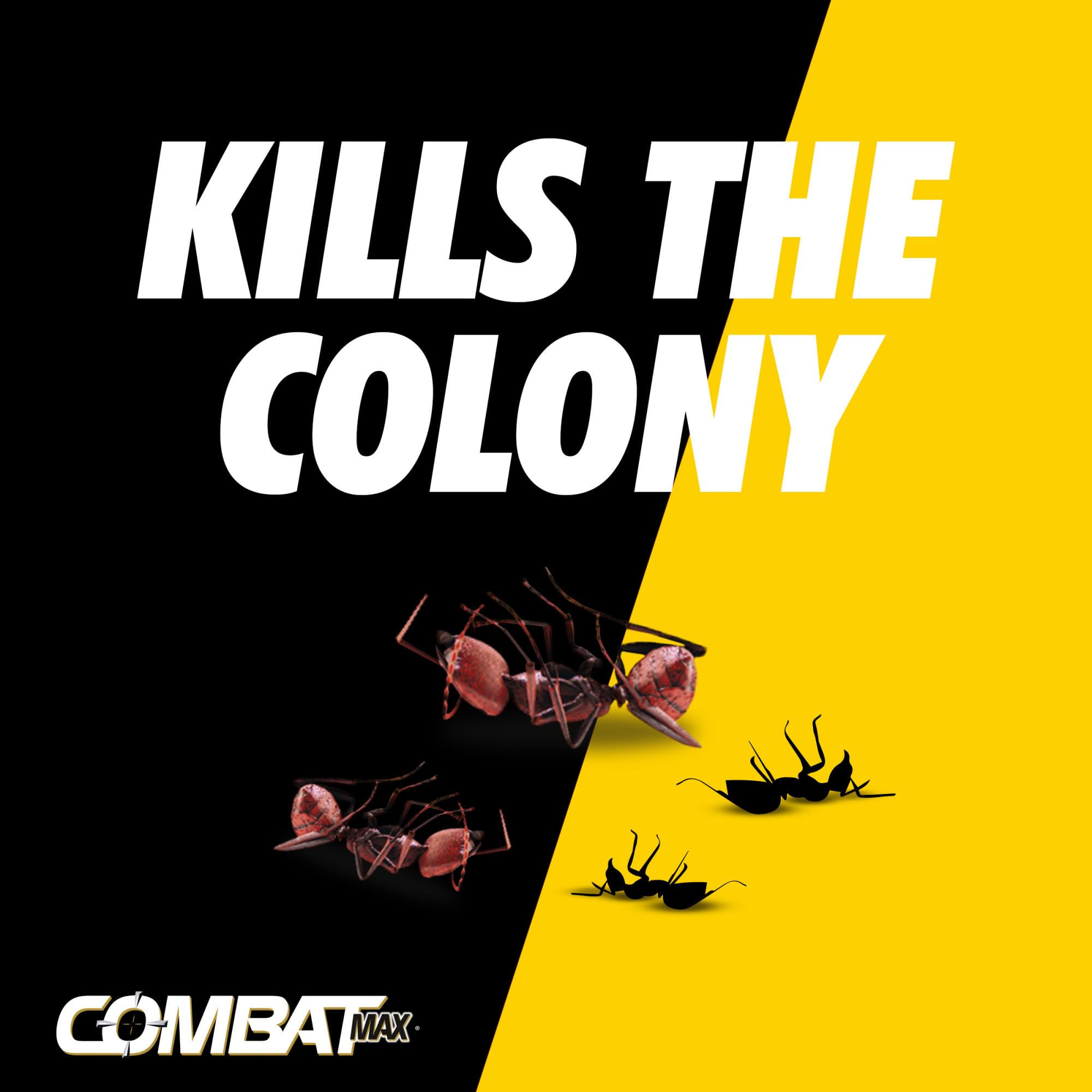 Combat Max 2in1 ant bait station side view demonstrates compact, easy-to-place design for kitchens.