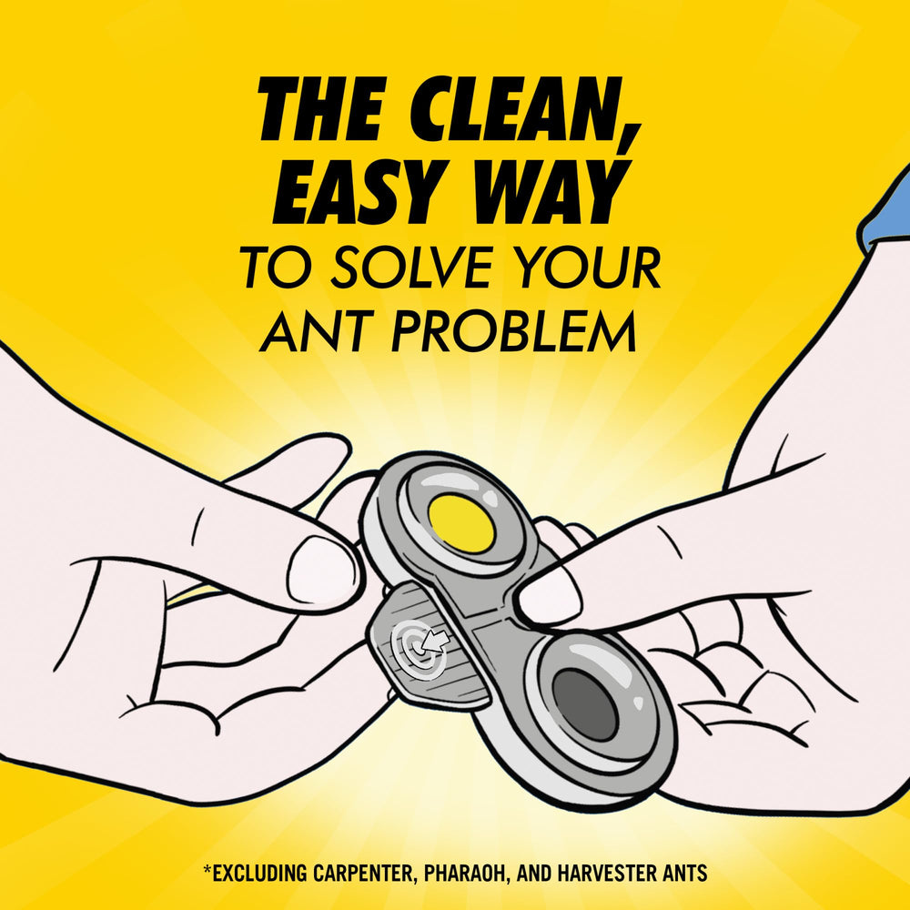 Combat Max 2in1 ant bait station trail entry placement targets foraging ants.