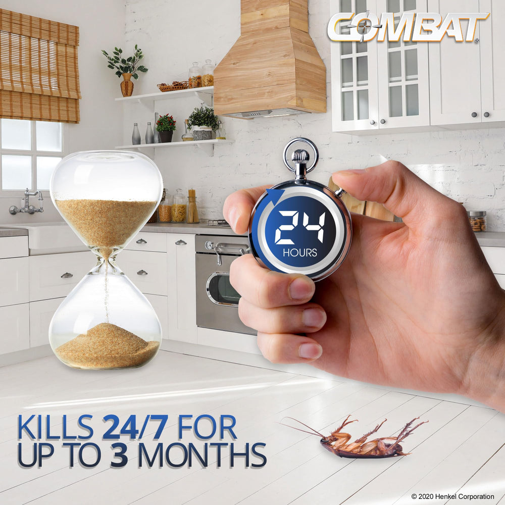 Combat Max attractant formula illustrated to lure large roaches.