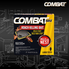 Combat Max bait station closeup showing tamper-resistant design.