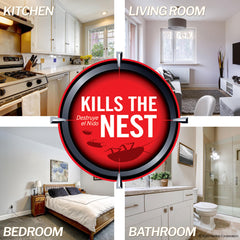Combat Max nest-elimination station helps disrupt roach colonies in living spaces.