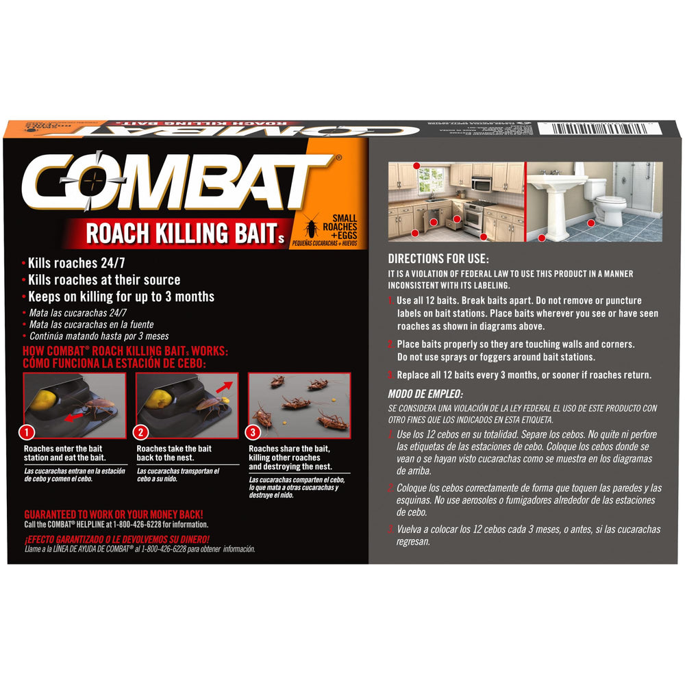 Combat 24/7 control concept for small roaches in home