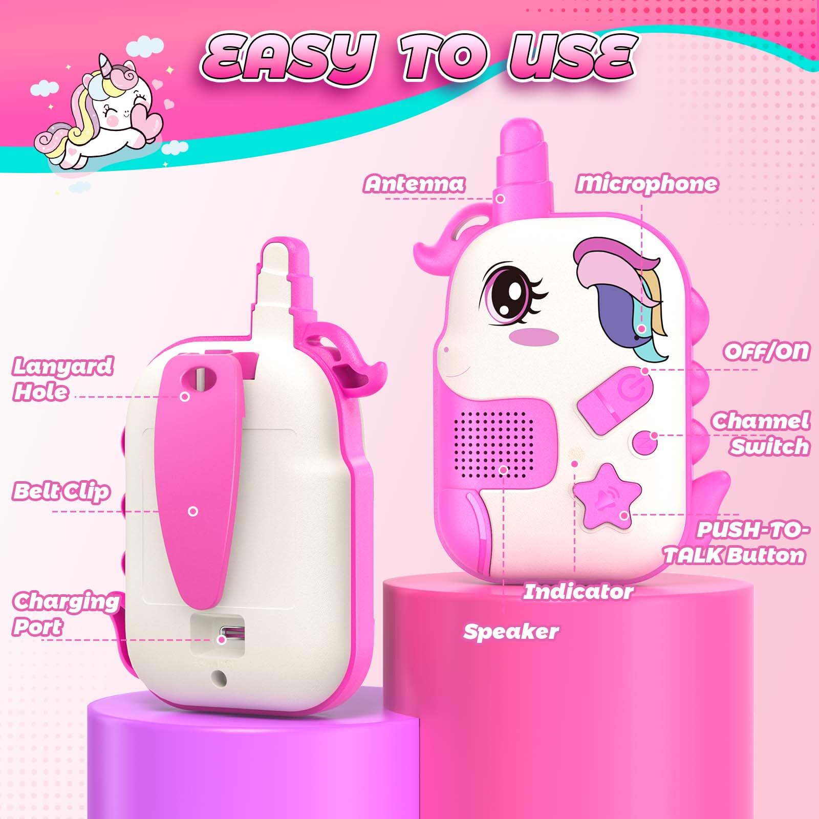 Comedyfun lanyard hole walkie talkie for easy carrying