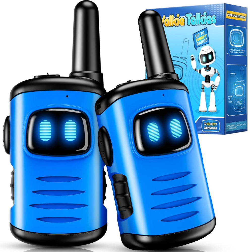 Comedyfun mini robot walkie talkie pack - compact design for small hands.