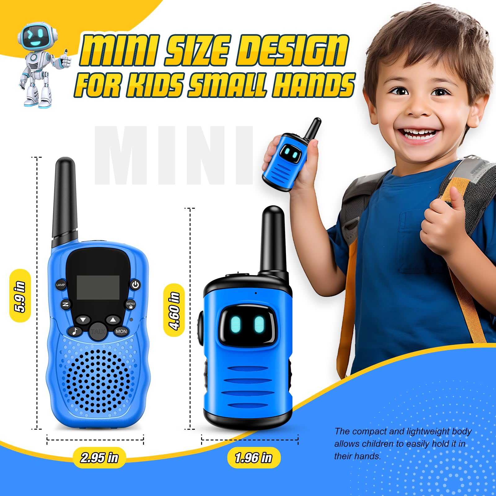 Comedyfun walkie talkies - clear audio up to 1000 feet.