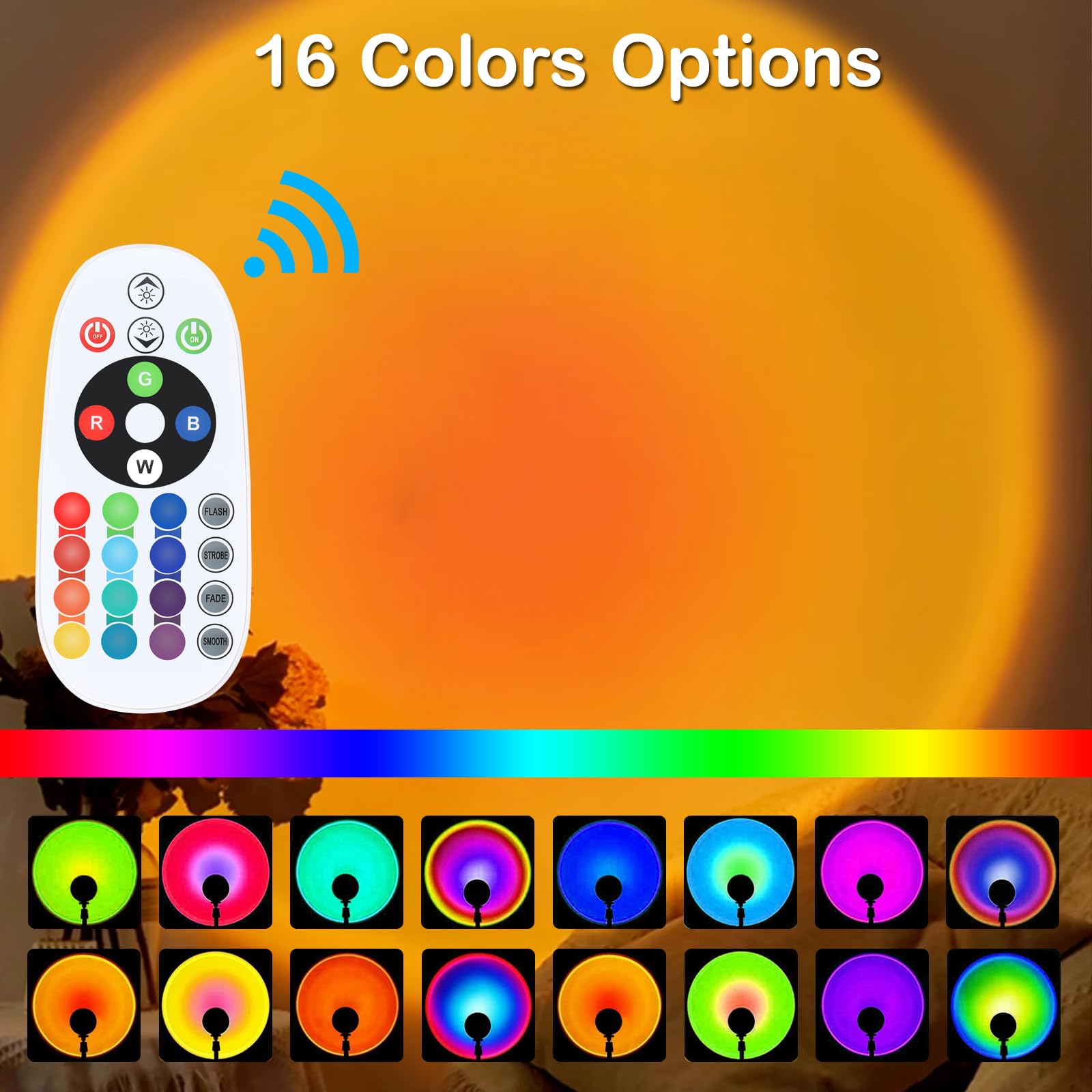 Comfamoli rainbow projection LED enhances photos with vibrant wall lighting.
