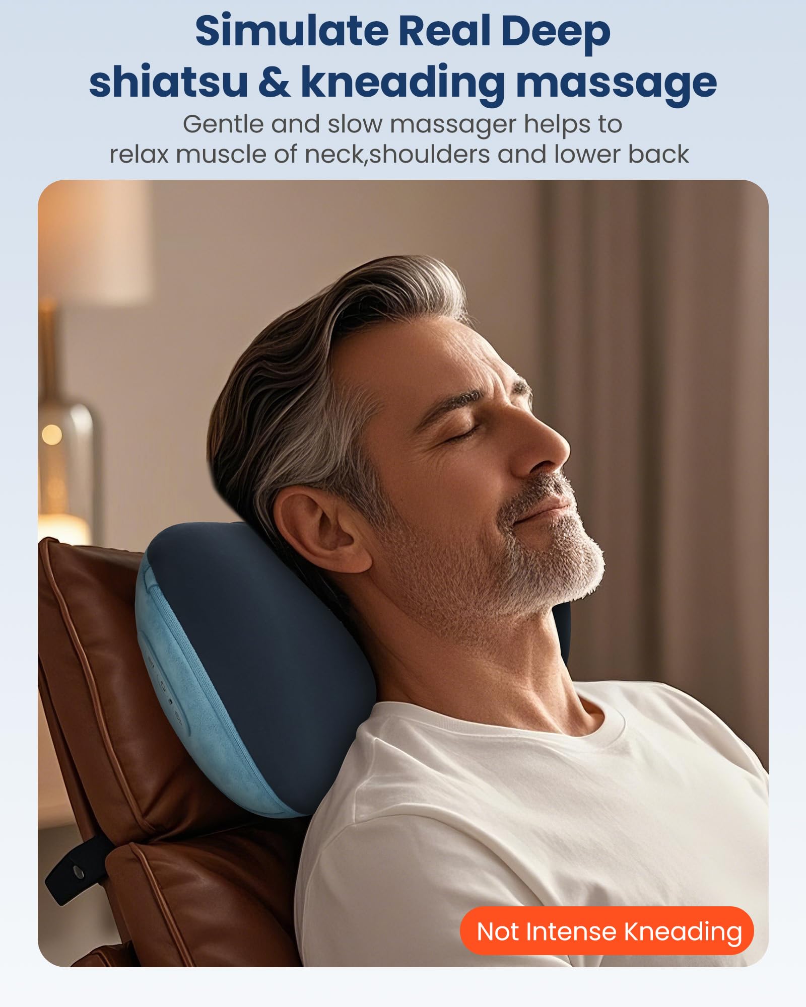 COMFIER 3D kneading nodes deliver deep tissue relief along neck and shoulders