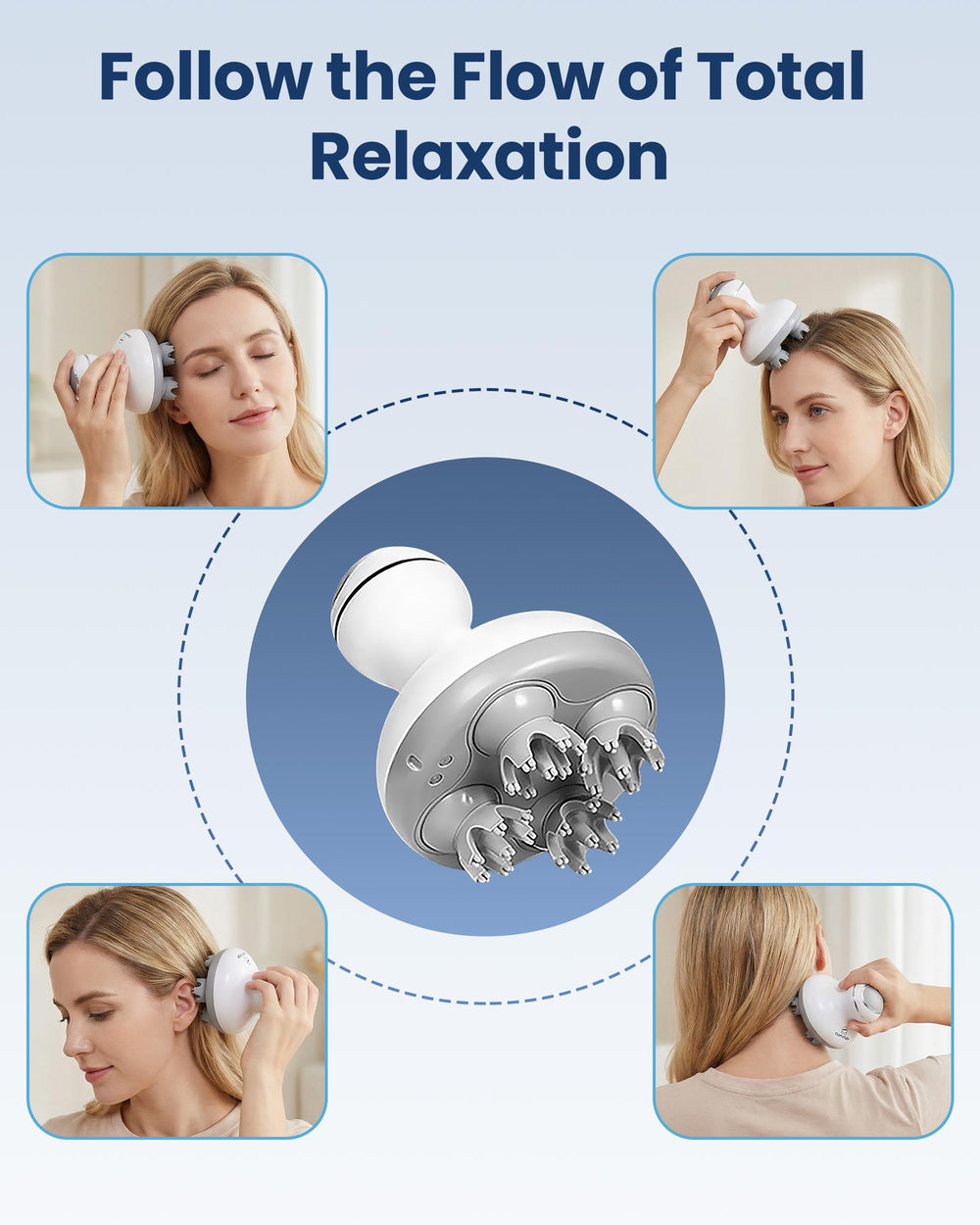 COMFIER detachable massage heads for easy cleaning