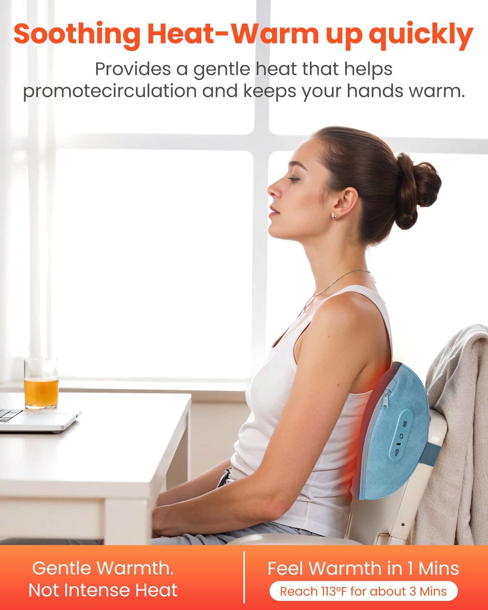 COMFIER heat function activates quickly to warm muscles