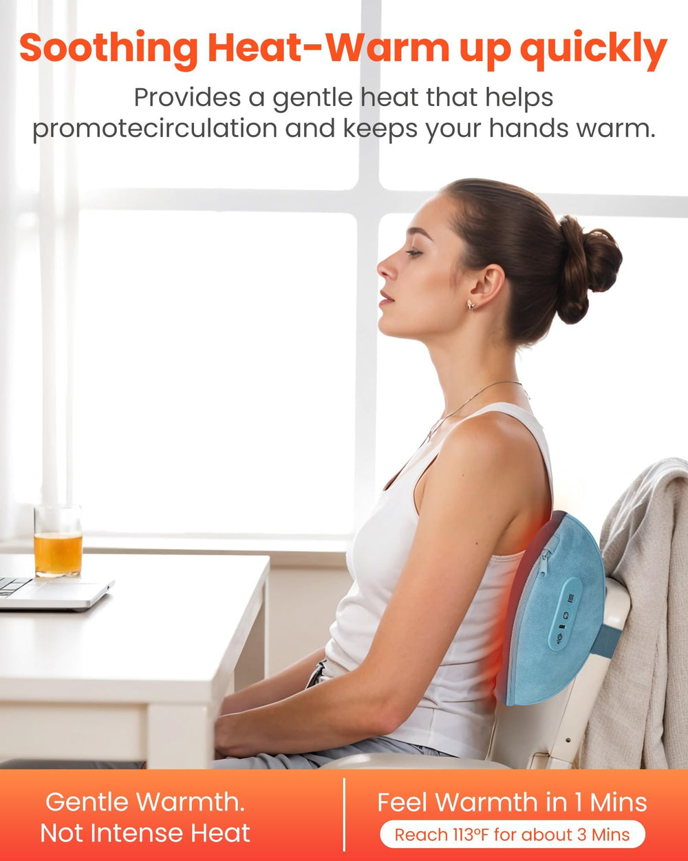 COMFIER heat function activates quickly to warm muscles