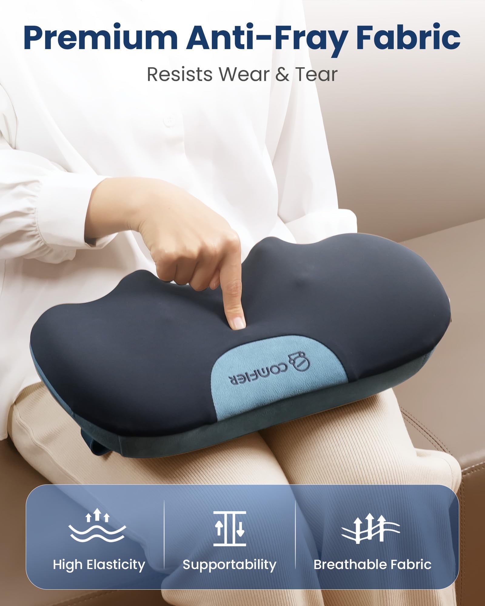 COMFIER office and travel massager in use on a chair