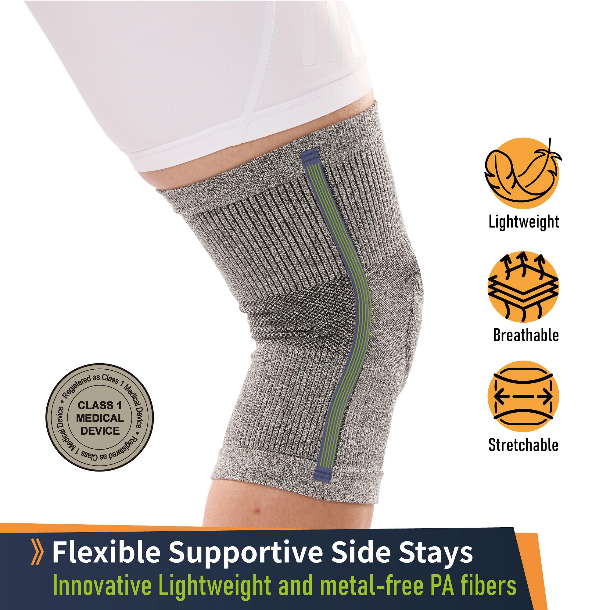 Comforband knee anti-slip design ensures secure fit during workouts