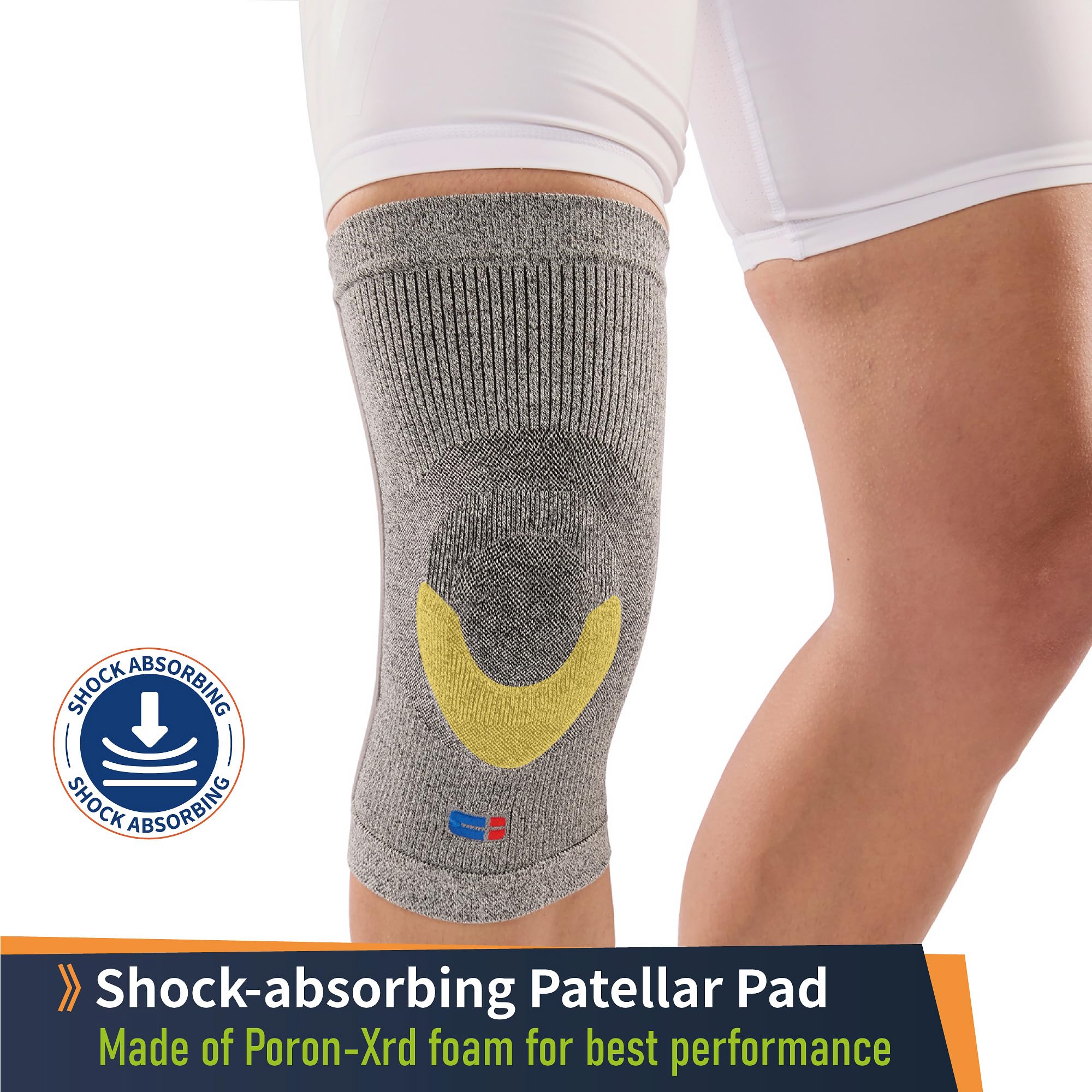 Comforband knee multi-zonal compression demonstrates targeted support and full motion
