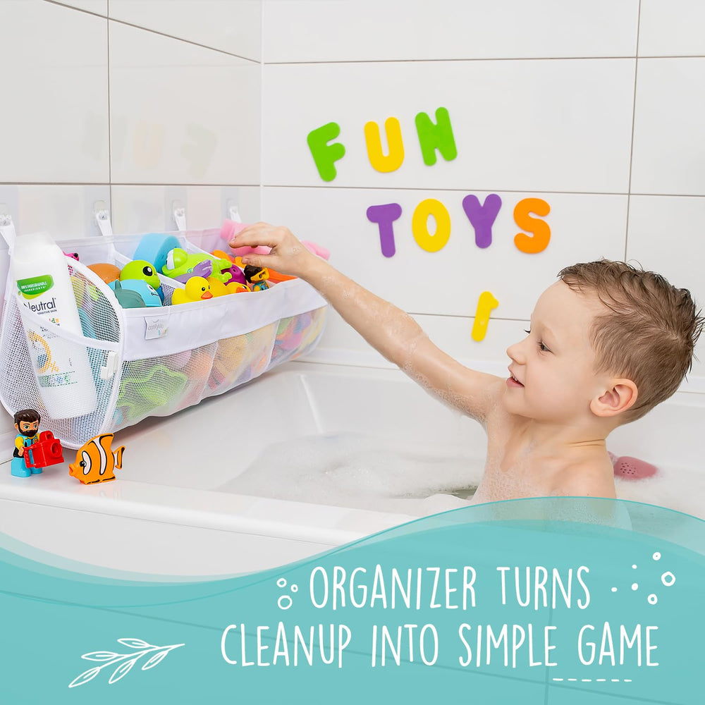 Comfylife bath toy storage net for kids is easy to access