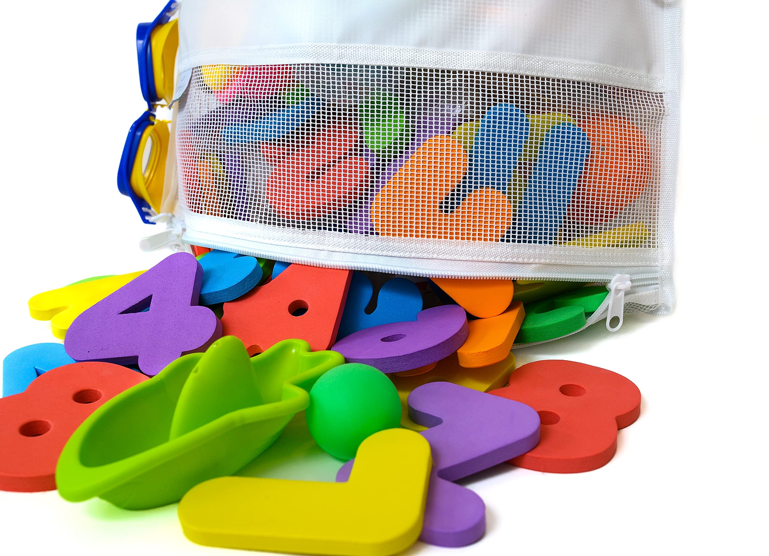 Comfylife multi-pocket bath organizer keeping toys and grooming items neatly separated.