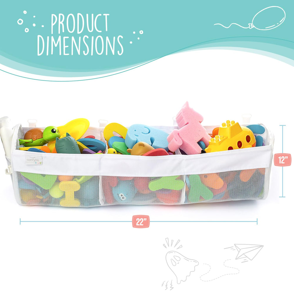 Comfylife quick-dry mesh bath toy holder prevents slime after use