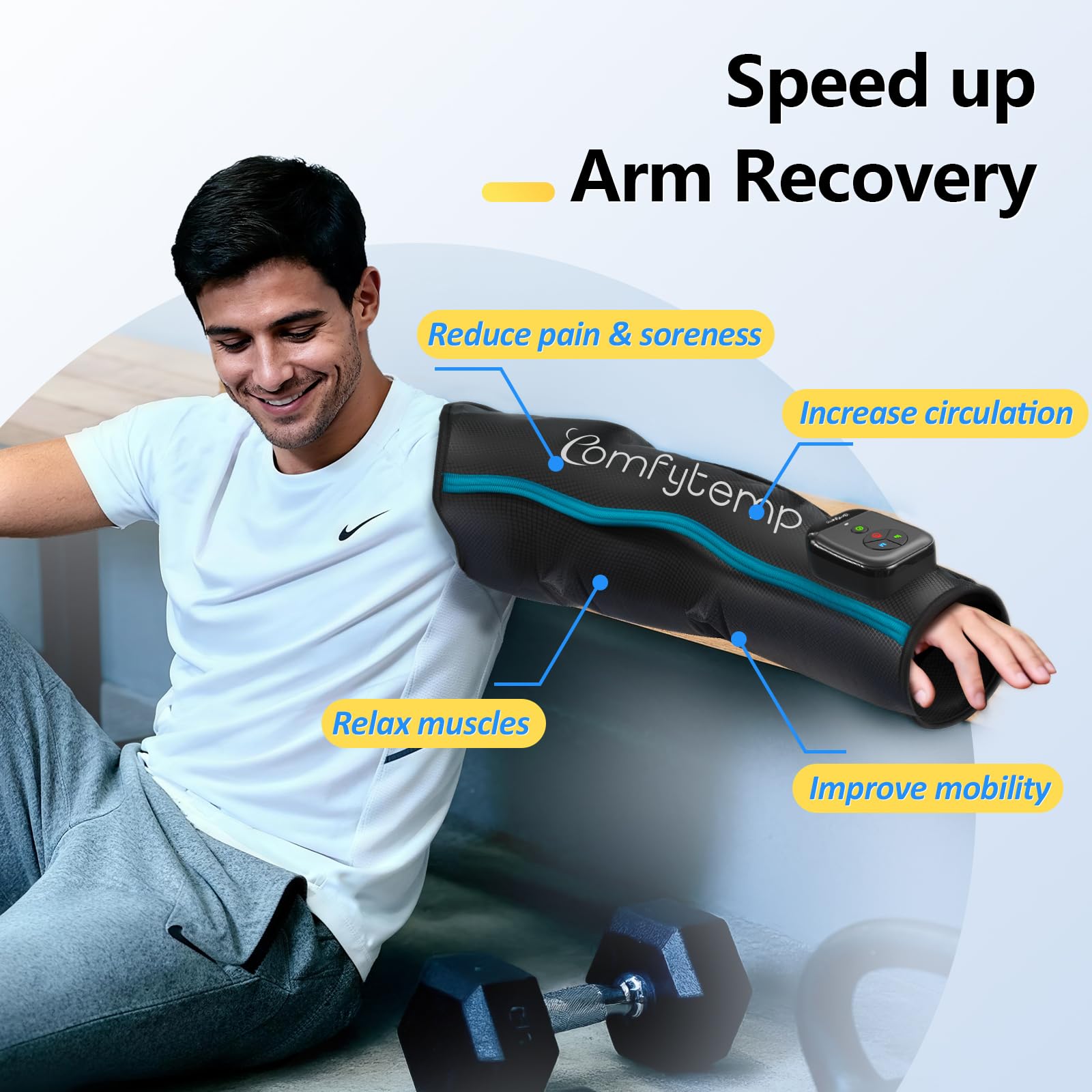 360-degree airbag coverage for balanced arm compression