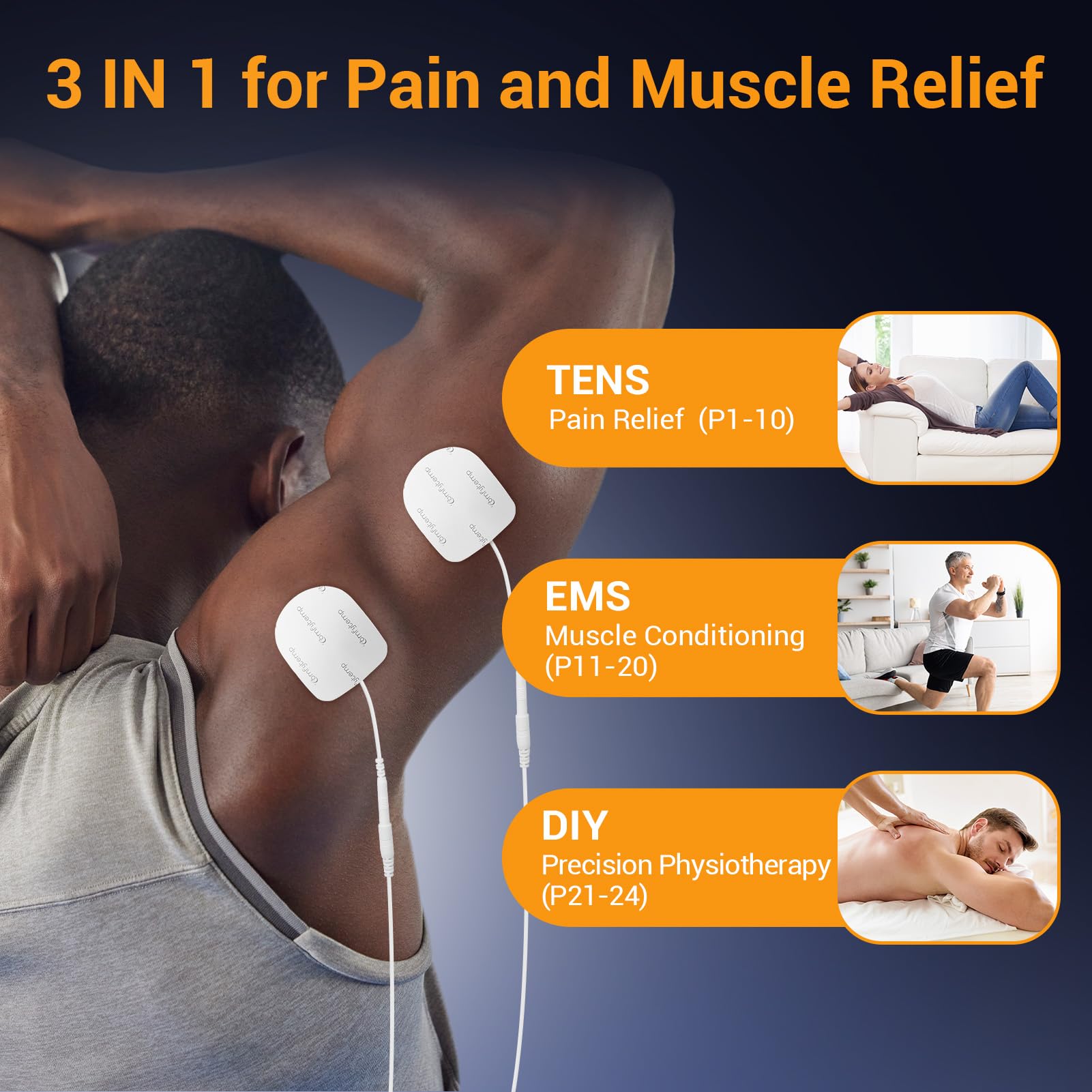 Comfytemp belt clip enables portable, hands-free treatment on the go.