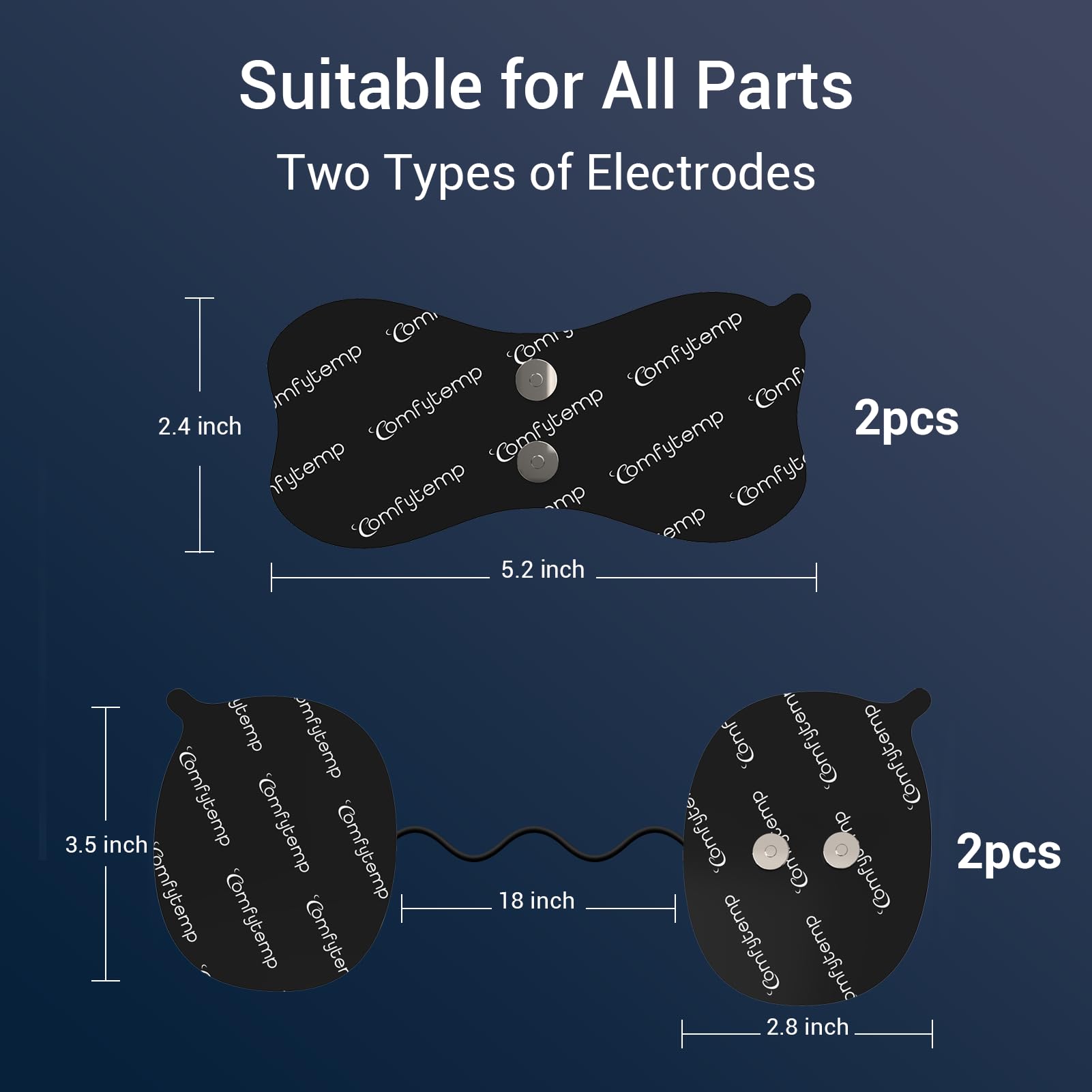 Comfytemp 4-pack includes two butterfly and two line pads for versatile coverage.