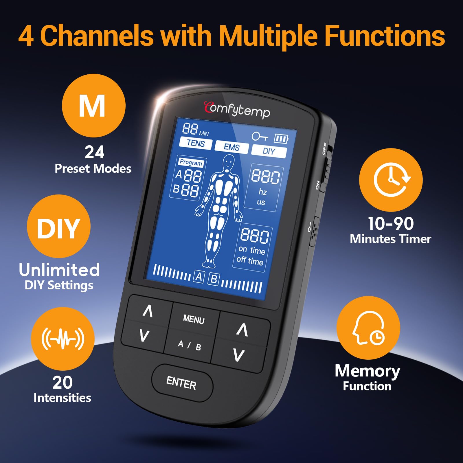 Comfytemp compact design fits easily in a bag for discreet use.