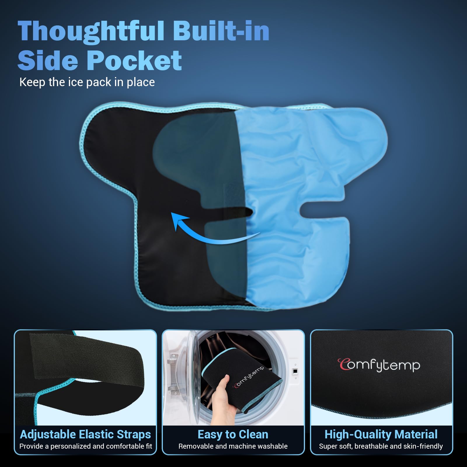 Comfytemp detachable gel pack is easy to clean and reuse